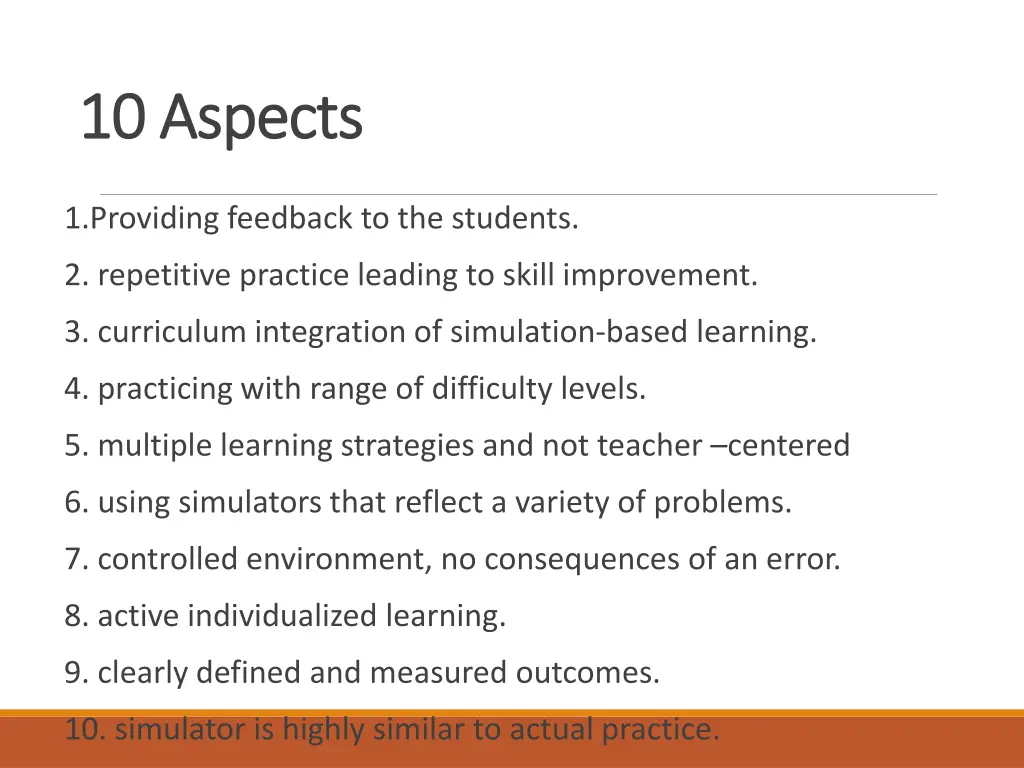 10 10 aspects aspects