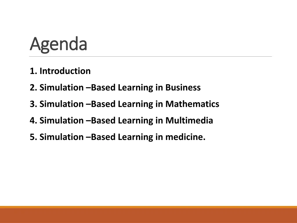 agenda agenda