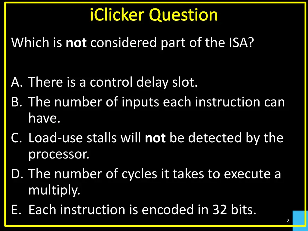 iclicker question