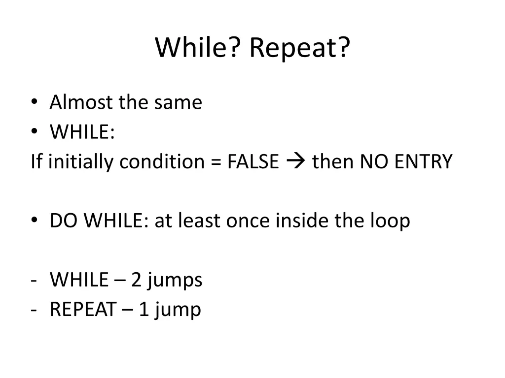 while repeat