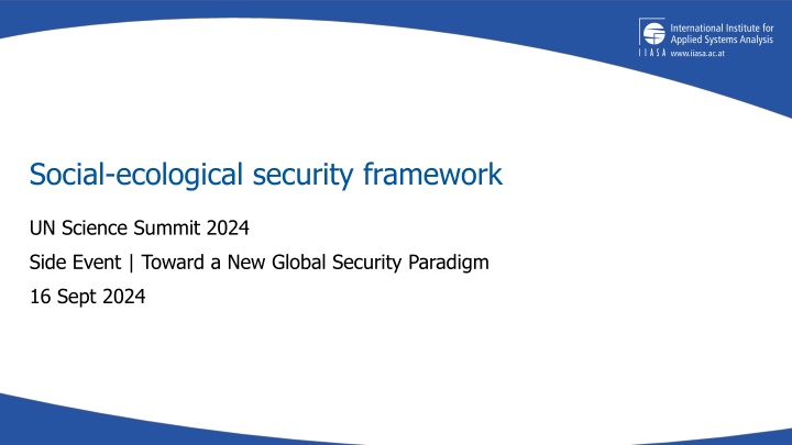 social ecological security framework