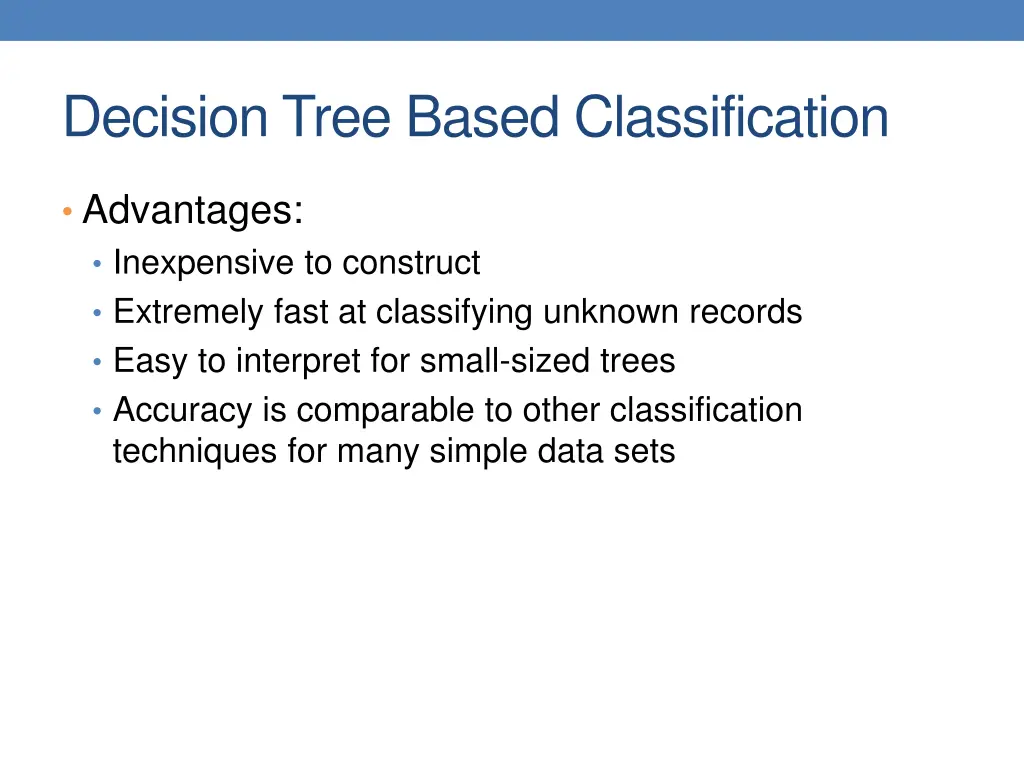 decision tree based classification