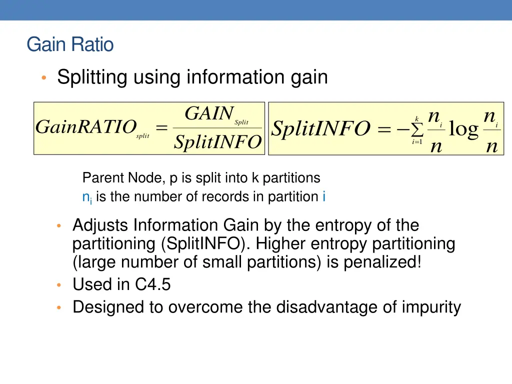 gain ratio