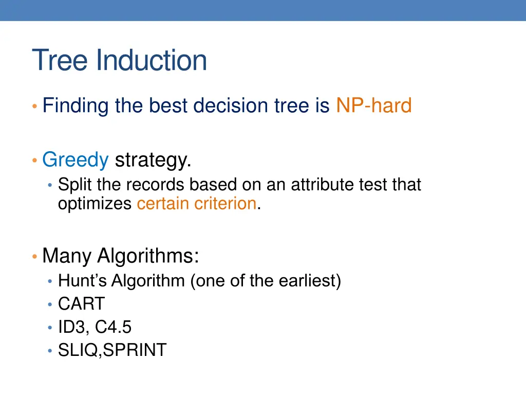 tree induction