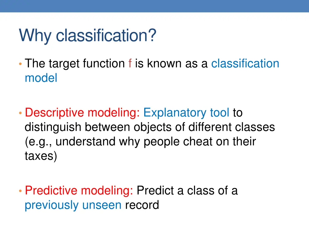 why classification