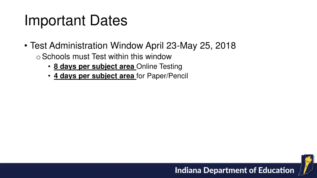 important dates