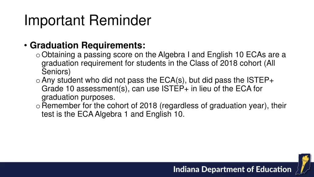 important reminder