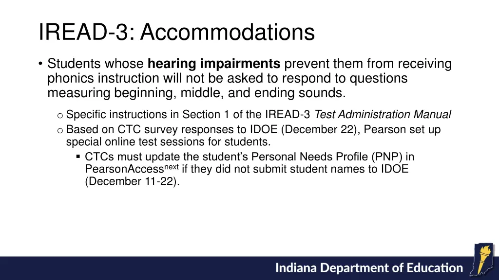 iread 3 accommodations