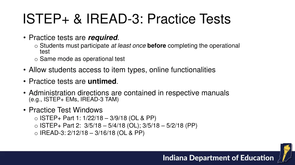 istep iread 3 practice tests