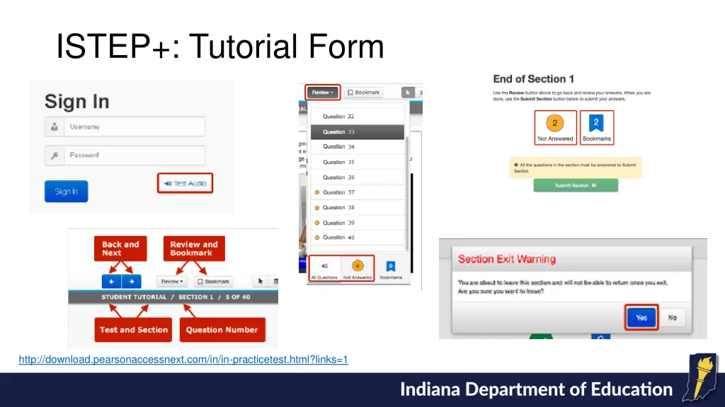 istep tutorial form