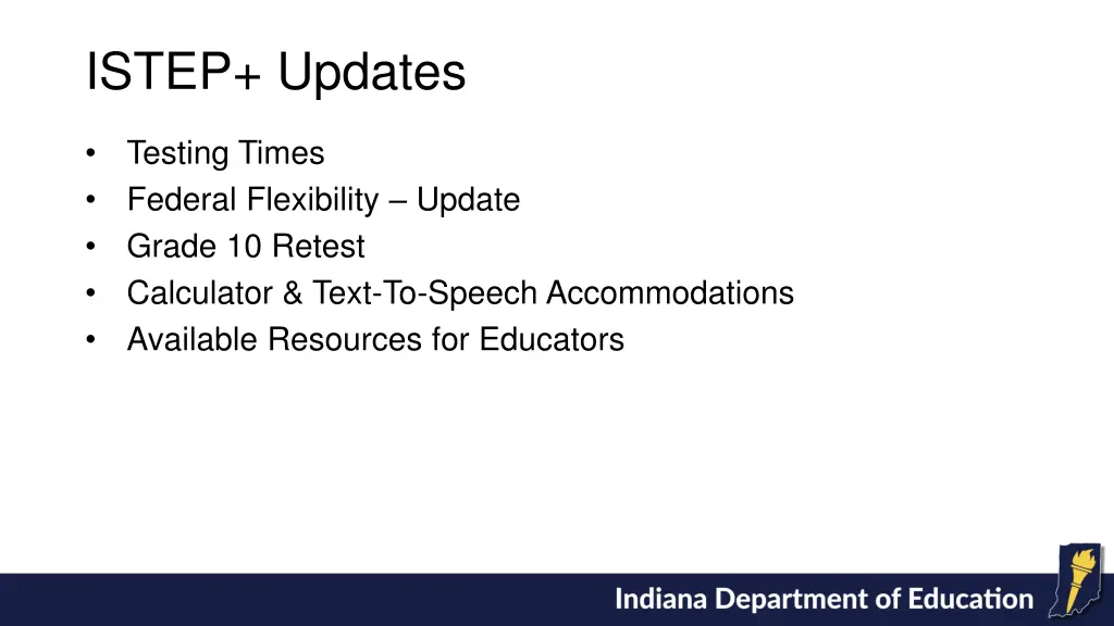 istep updates