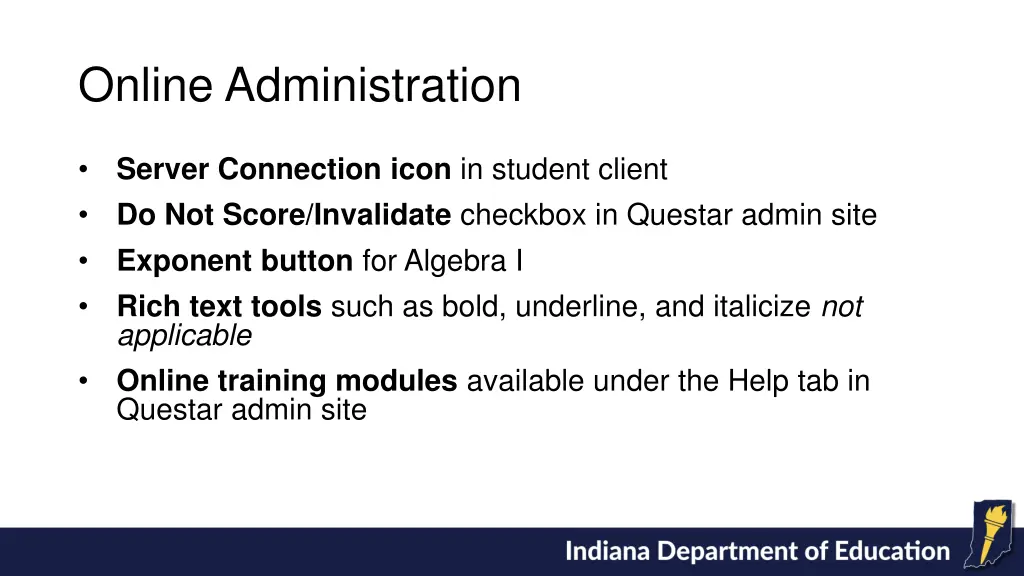 online administration