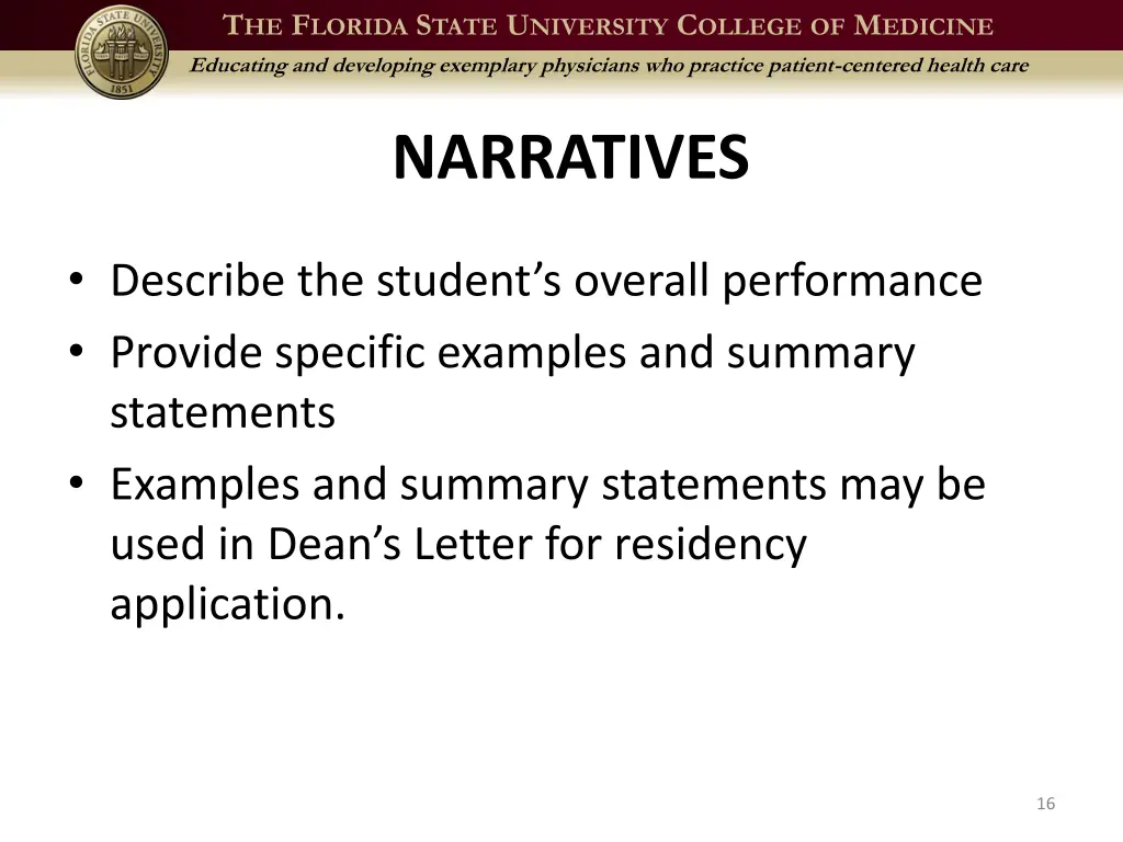 t he f lorida s tate u niversity c ollege 15