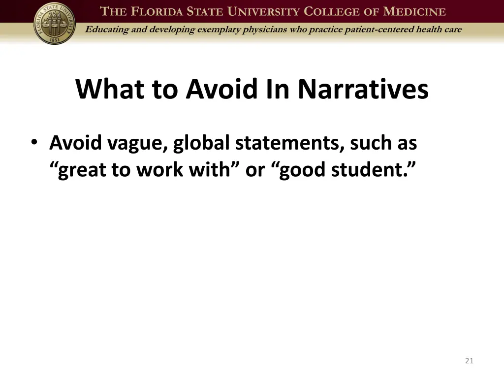 t he f lorida s tate u niversity c ollege 20