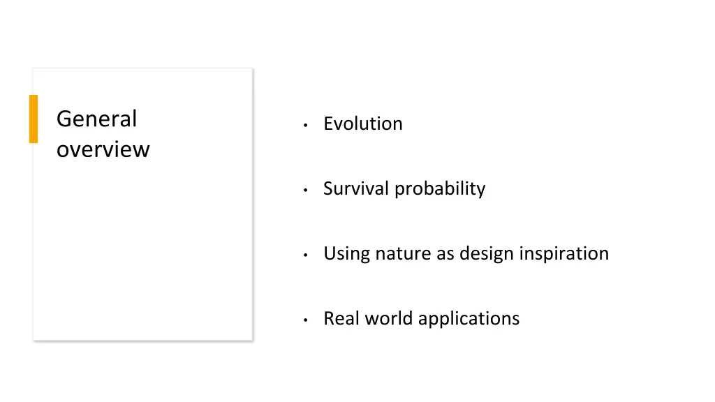 general overview