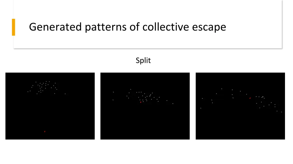 generated patterns of collective escape