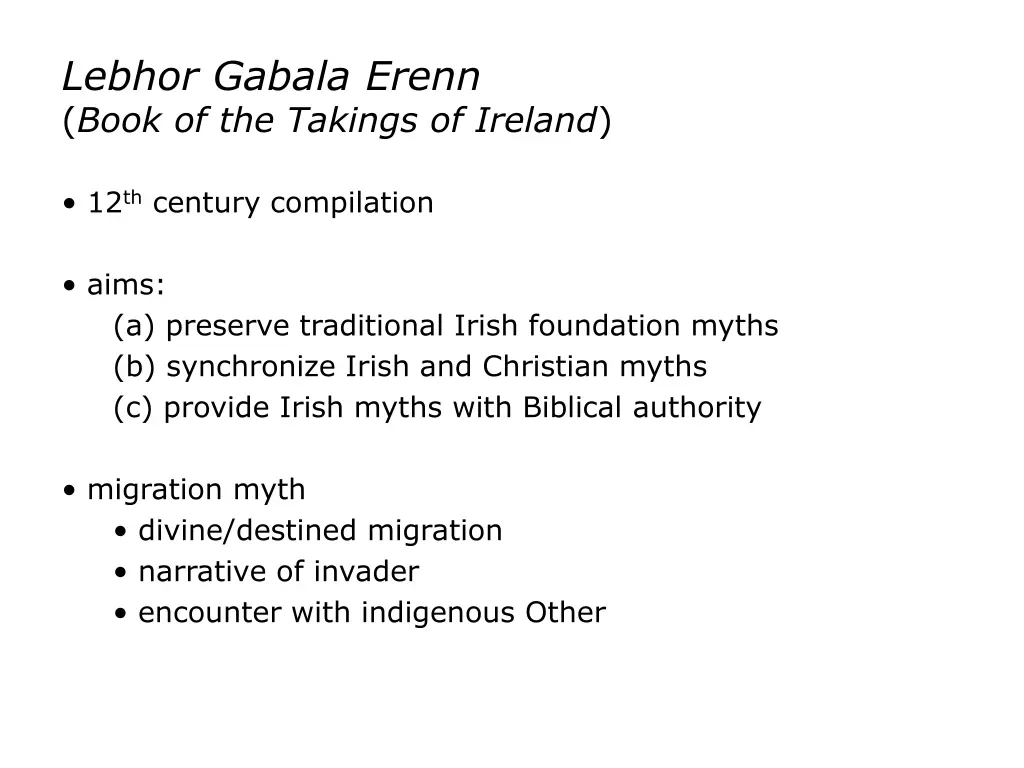 lebhor gabala erenn book of the takings of ireland