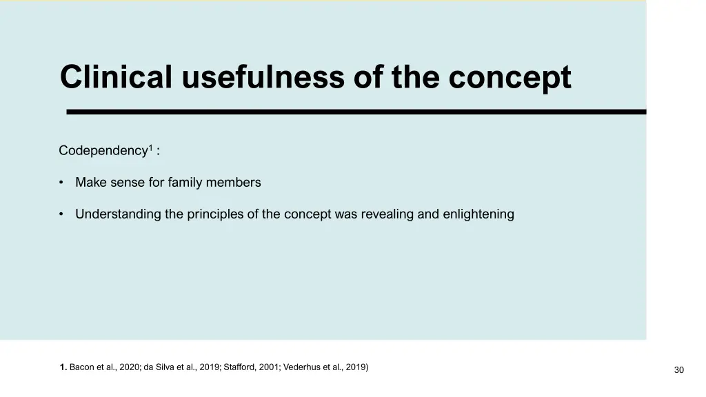 clinical usefulness of the concept