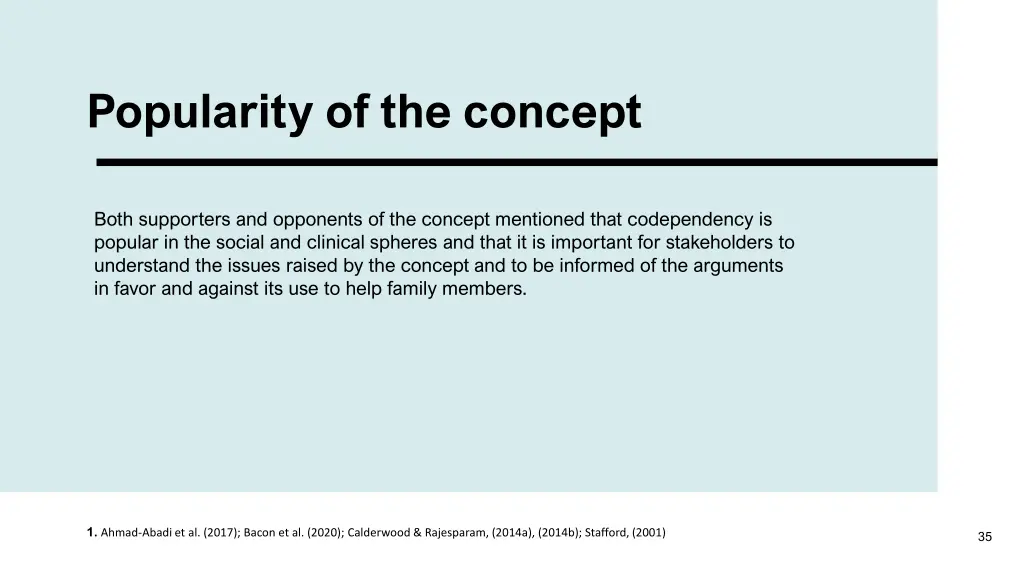 popularity of the concept