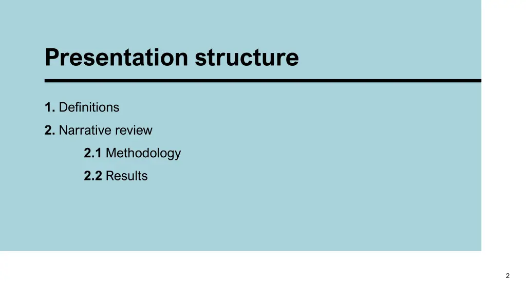 presentation structure