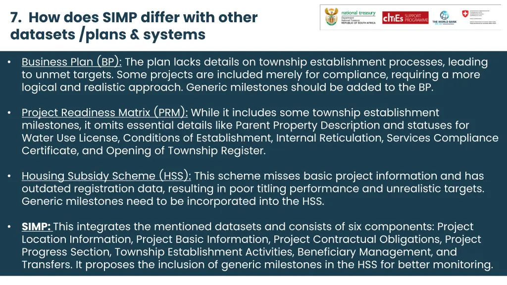 7 how does simp differ with other datasets plans