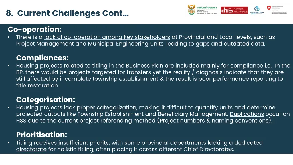 8 current challenges cont