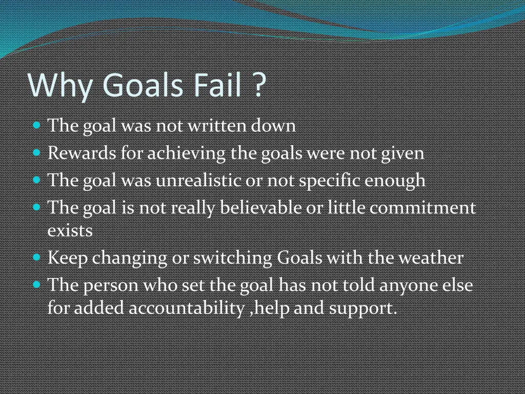 why goals fail
