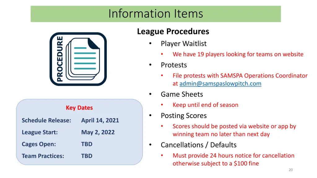 information items 3