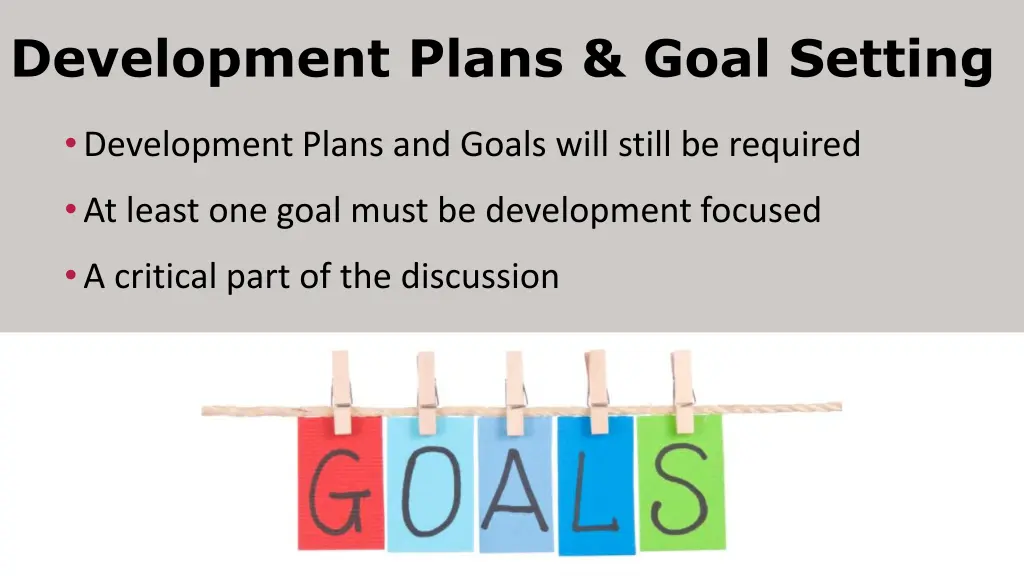 development plans goal setting