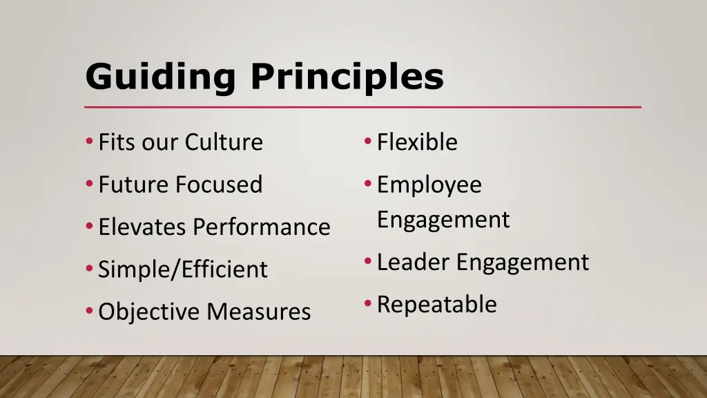 guiding principles