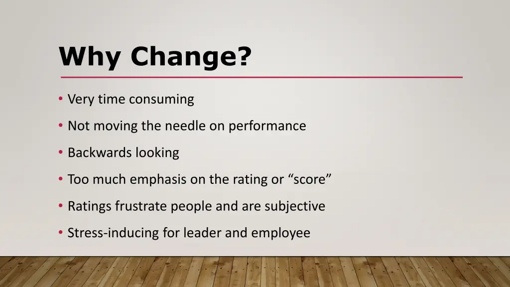 why change
