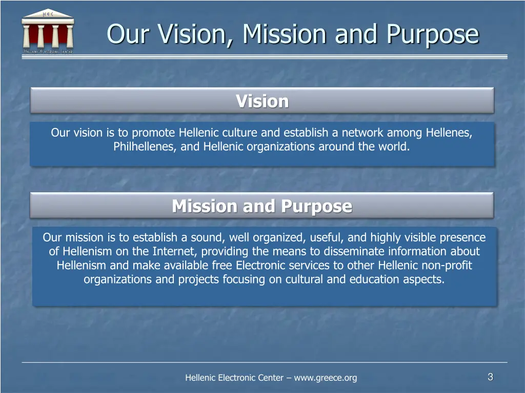 our vision mission and purpose