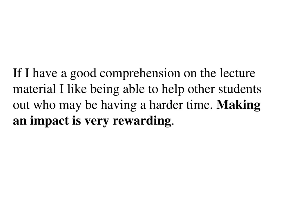 if i have a good comprehension on the lecture