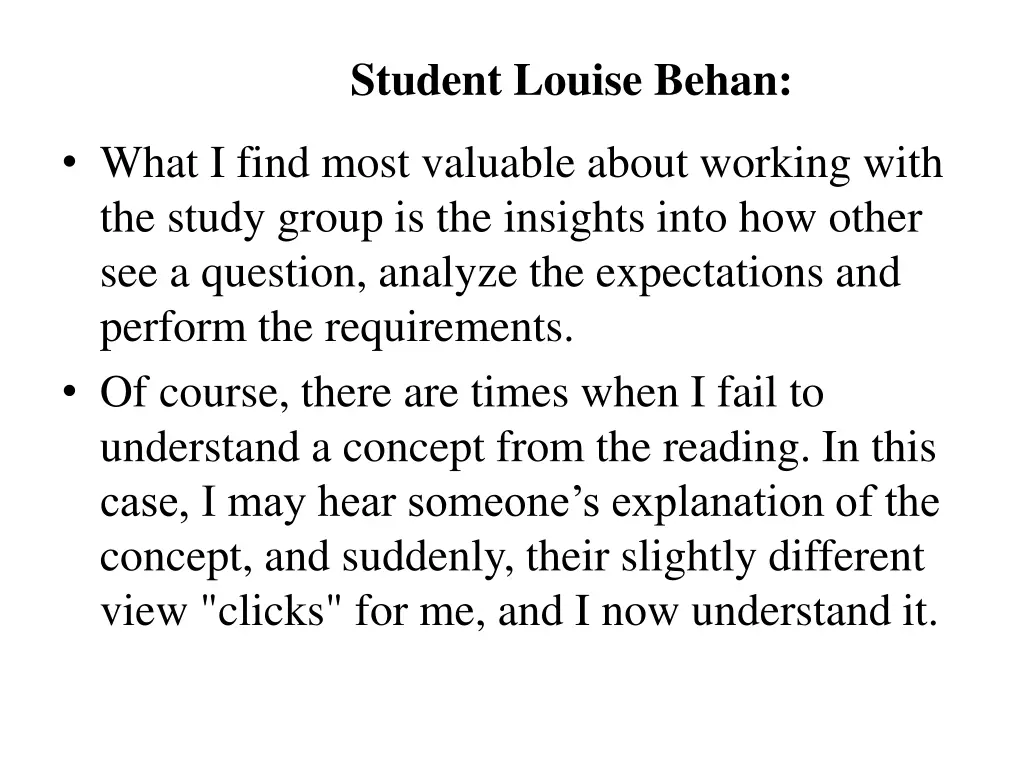 student louise behan