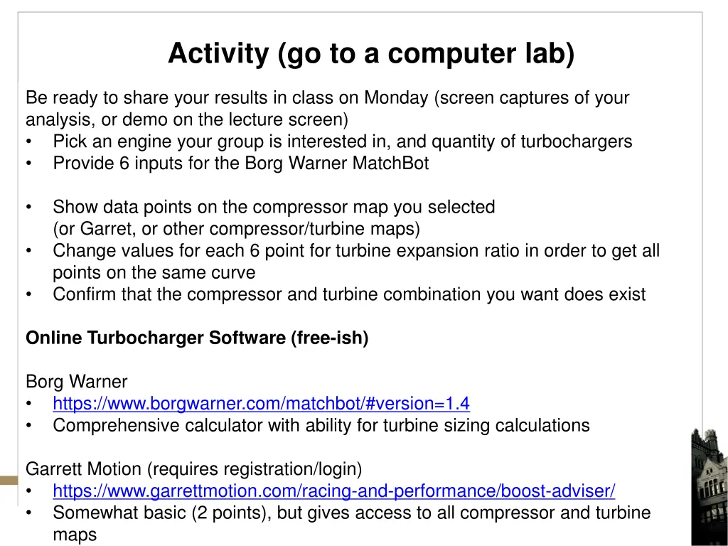 activity go to a computer lab