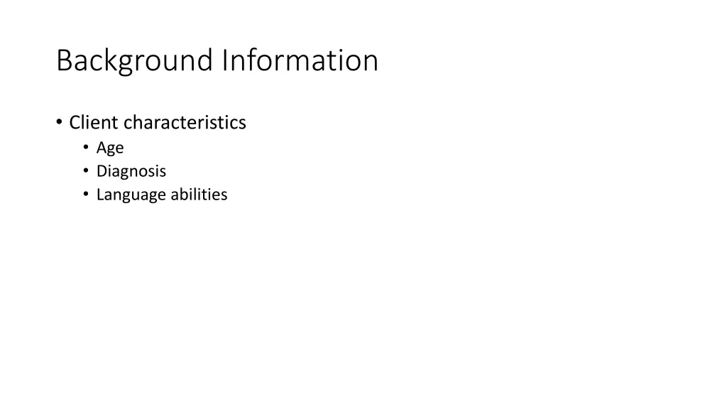 background information