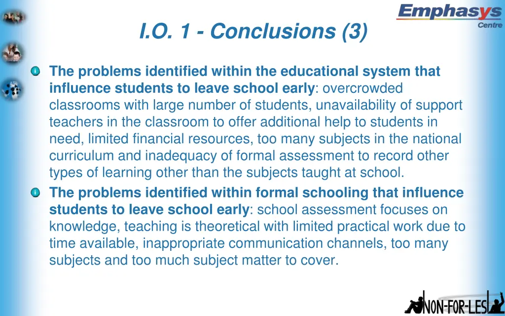 i o 1 conclusions 3