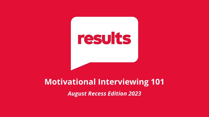 motivational interviewing 101 august recess