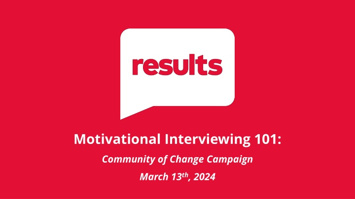 motivational interviewing 101 community of change