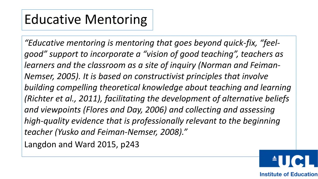 educative mentoring