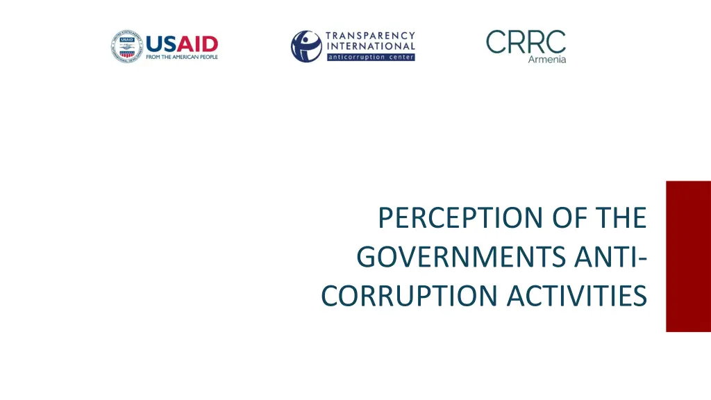 perception of the governments anti corruption