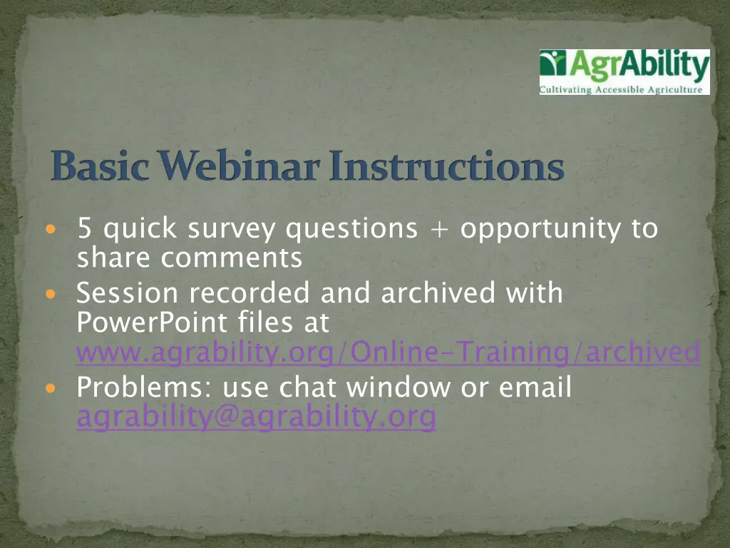 basic webinar instructions 2