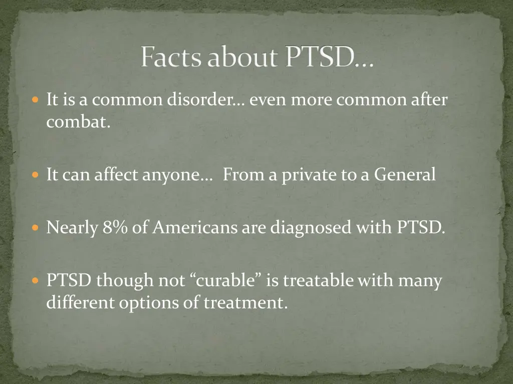 facts about ptsd