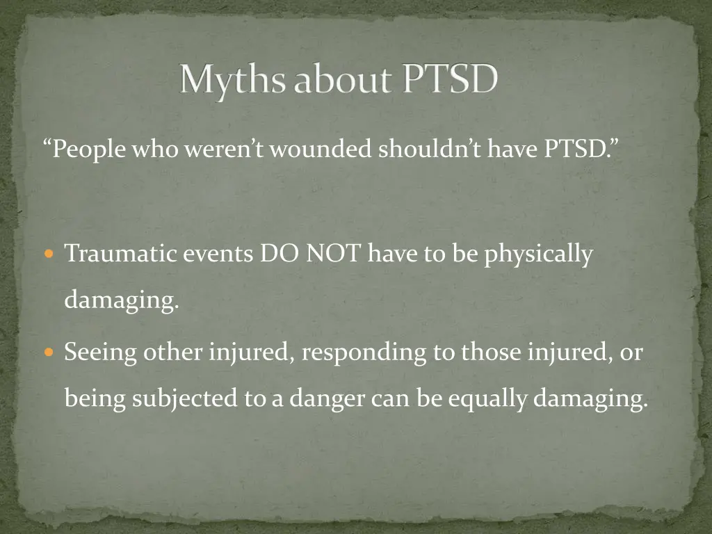 myths about ptsd 1