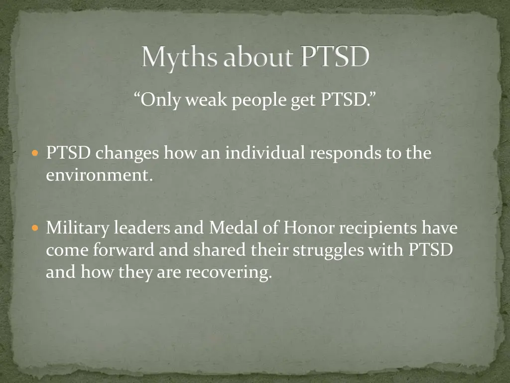 myths about ptsd