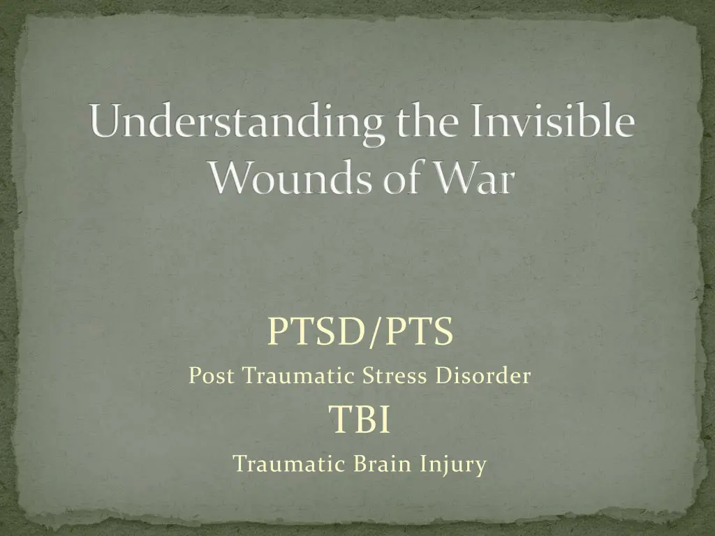 understanding the invisible wounds of war