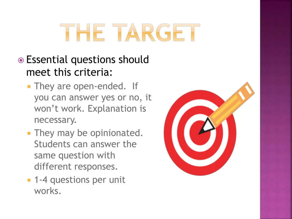 the target