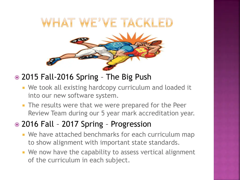 what we ve tackled