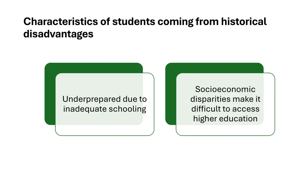 characteristics of students coming from