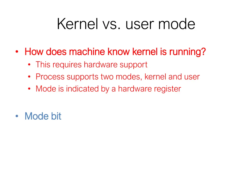 kernel vs user mode 1